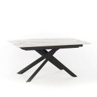 Tavolo allungabile di design con gambe in metallo, Lucera Viadurini