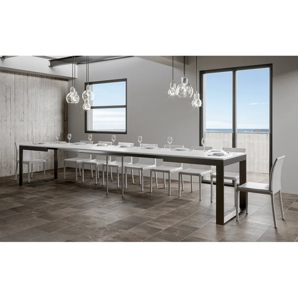 Tavolo Allungabile di Design Moderno in Legno Nobilitato - Badesi Viadurini