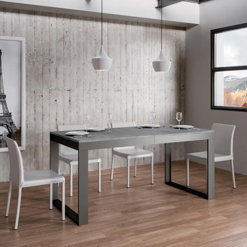 Tavolo Allungabile di Design Moderno in Legno Nobilitato - Badesi Viadurini