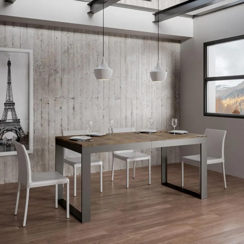 Tavolo Allungabile di Design Moderno in Legno Nobilitato - Badesi Viadurini