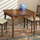 Tavolo Allungabile e 2 Sedie in Noce Patinato Made in Italy - Biotite Viadurini