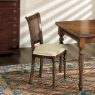 Tavolo Allungabile e 2 Sedie in Noce Patinato Made in Italy - Biotite Viadurini