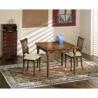 Tavolo Allungabile e 2 Sedie in Noce Patinato Made in Italy - Biotite Viadurini