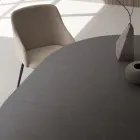 Tavolo Allungabile Fino 180 cm Tondo Hpl Stratificato Made in Italy - Bastiano Viadurini