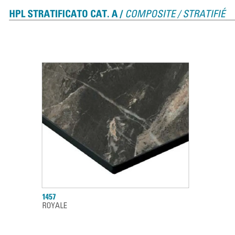 Tavolo Allungabile Fino 180 cm Tondo Hpl Stratificato Made in Italy - Bastiano Viadurini