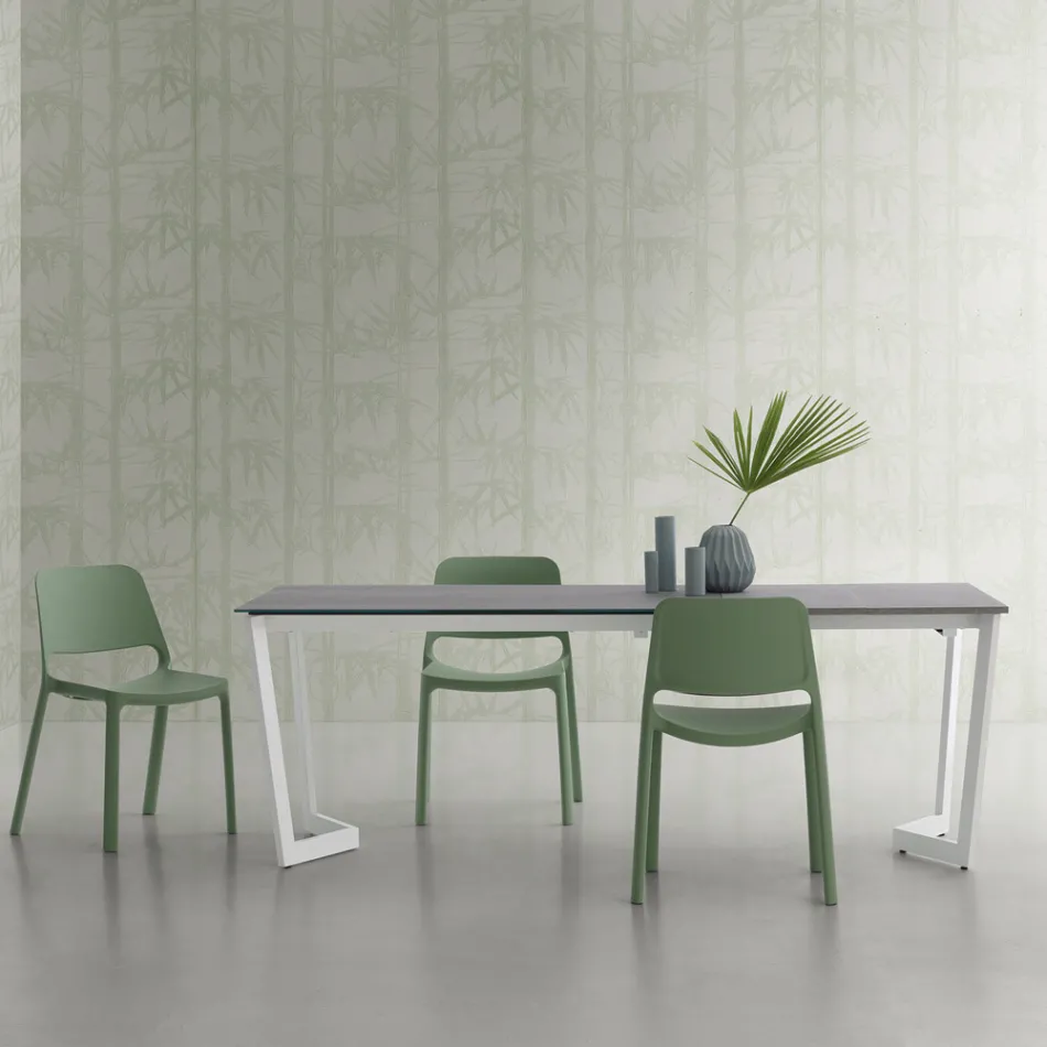 Tavolo Allungabile Fino 238 cm con Piano in Laminam Made in Italy - Pablito Viadurini