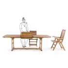Tavolo Allungabile Fino 240 cm da Giardino in Legno, di Design - Roxen Viadurini