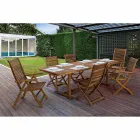 Tavolo Allungabile Fino 240 cm da Giardino in Legno, di Design - Roxen Viadurini