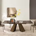 Tavolo Allungabile Fino 240 cm in Vetro Rigato Trasparente Made in Italy - Talete Viadurini