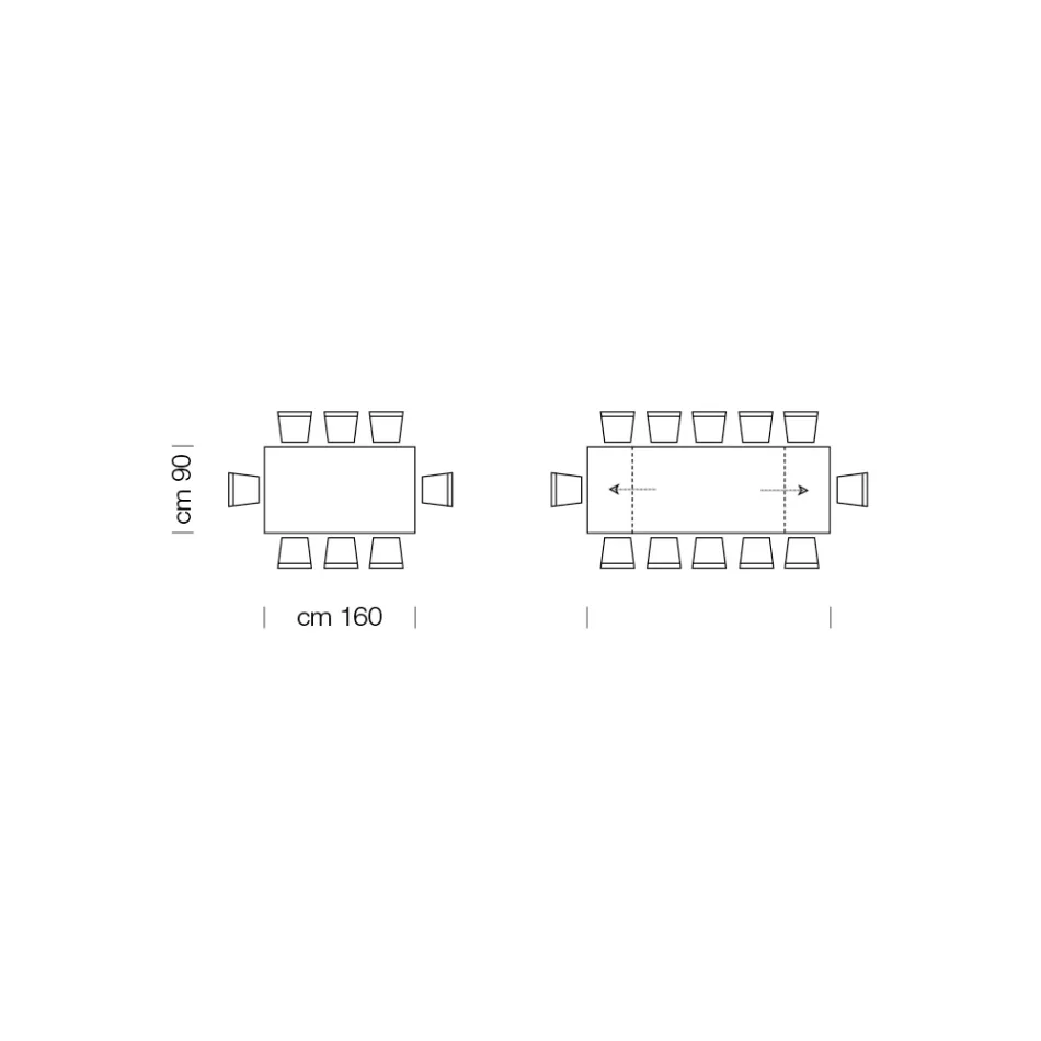 Tavolo Allungabile fino 278 cm in Vetro e Acciaio Nero Made in Italy – Grotta Viadurini