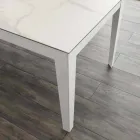 Tavolo allungabile fino 380 cm in vetroceramica e metallo Cagliari Viadurini