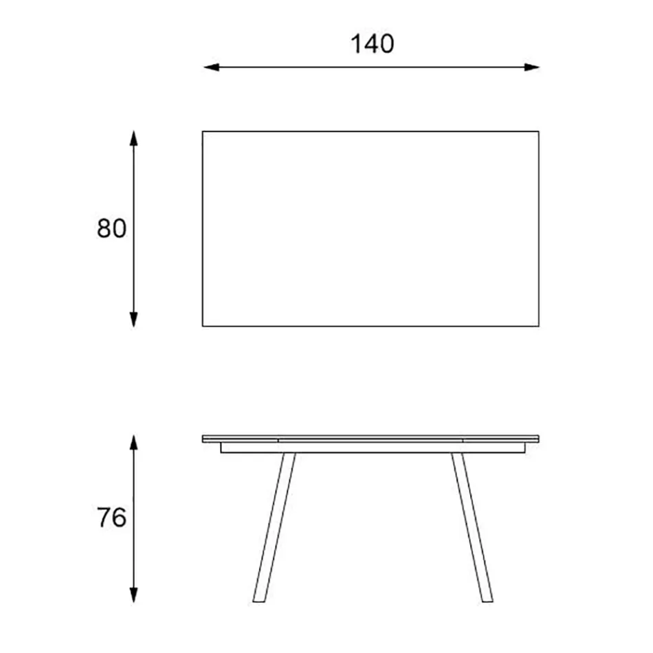 Tavolo Allungabile fino a 200 cm in Pietra Sinterizzata Effetto Marmo - Ananas Viadurini