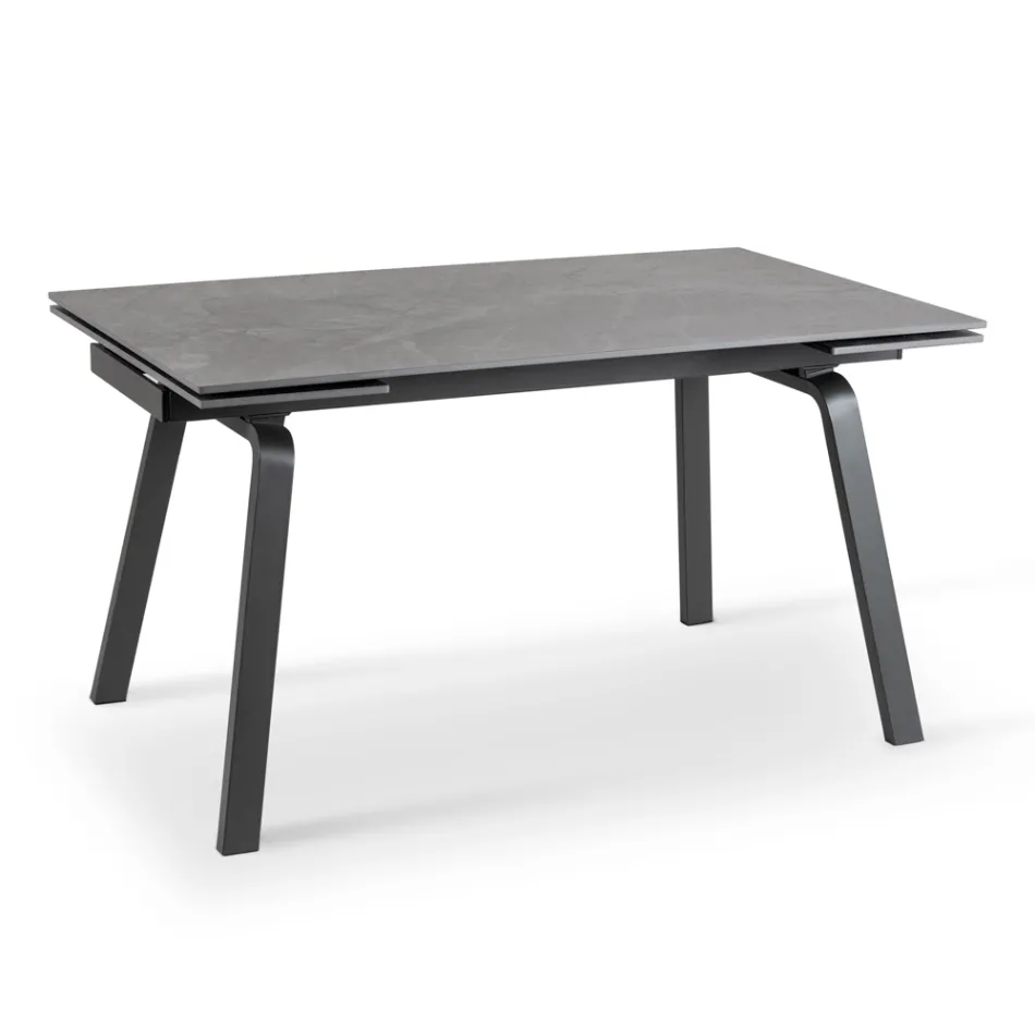 Tavolo Allungabile fino a 200 cm in Pietra Sinterizzata Effetto Marmo - Ananas Viadurini