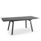 Tavolo Allungabile fino a 200 cm in Pietra Sinterizzata Effetto Marmo - Ananas Viadurini