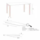 Tavolo Allungabile Fino a 238 cm in Laminam e Metallo Made in Italy - Remigio Viadurini