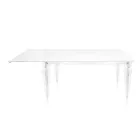 Tavolo Allungabile Fino a 255 cm in Legno e Plexiglass Made in Italy - Elide Viadurini