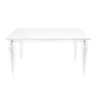 Tavolo Allungabile Fino a 255 cm in Legno e Plexiglass Made in Italy - Elide Viadurini