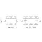 Tavolo Allungabile Fino a 300 cm con Piano Impiallacciato Made in Italy - Grotta Viadurini