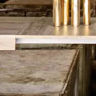 Tavolo allungabile fino a 300 cm design moderno in melaminico Oky Viadurini