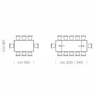Tavolo Allungabile Fino a 300 cm in Fenix e Acciaio Made in Italy - Settimmio Viadurini