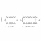 Tavolo Allungabile Fino a 300 cm in Fenix e Acciaio Made in Italy - Settimmio Viadurini
