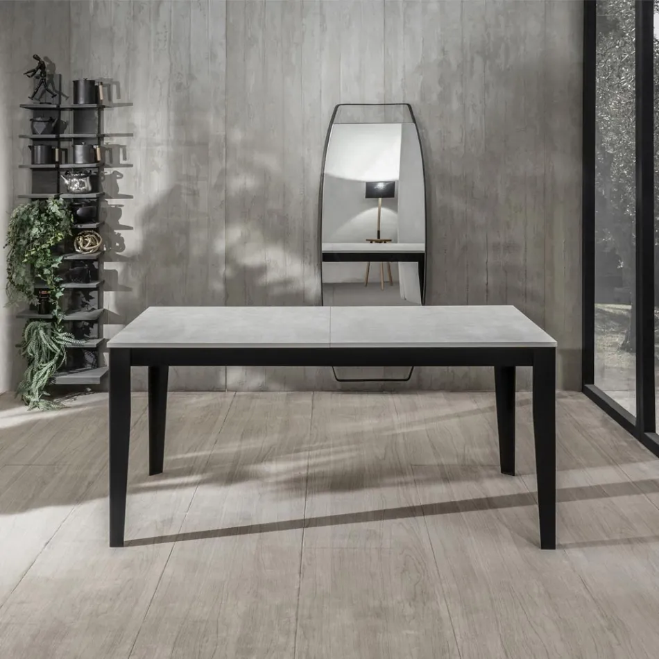 Tavolo Allungabile fino a 316 cm in Melaminico e Base in Metallo - Incenso Viadurini