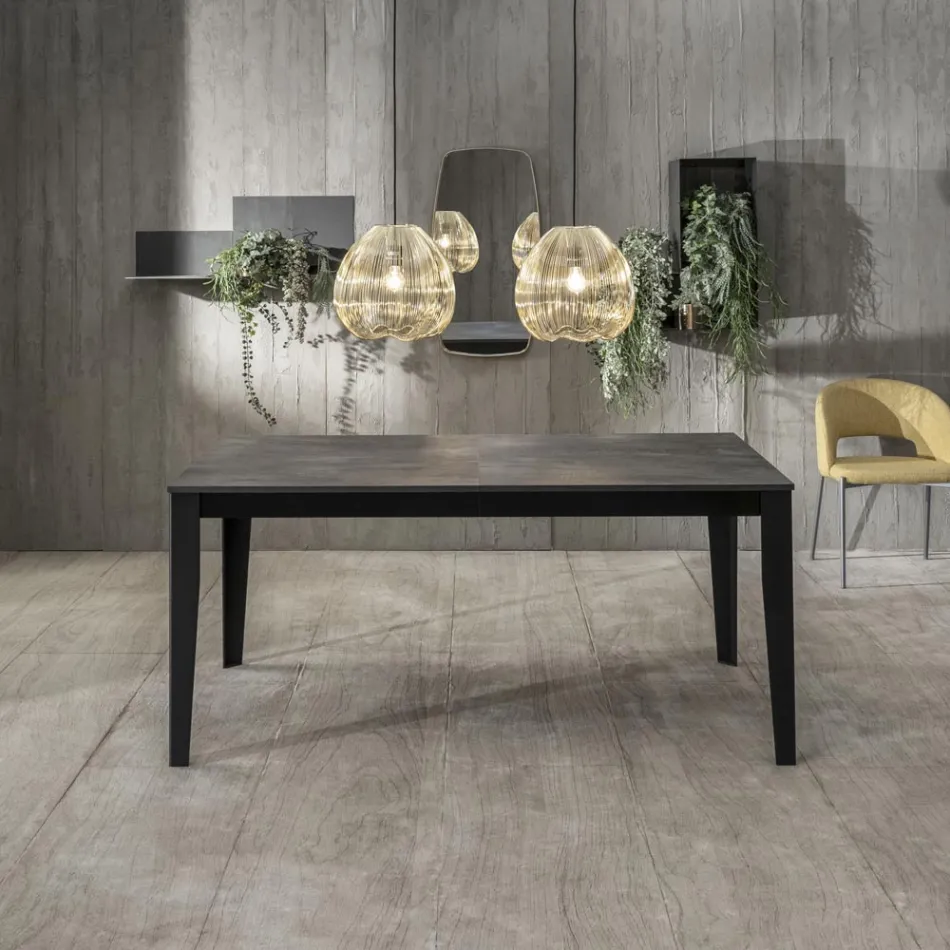 Tavolo Allungabile fino a 316 cm in Melaminico e Base in Metallo - Incenso Viadurini