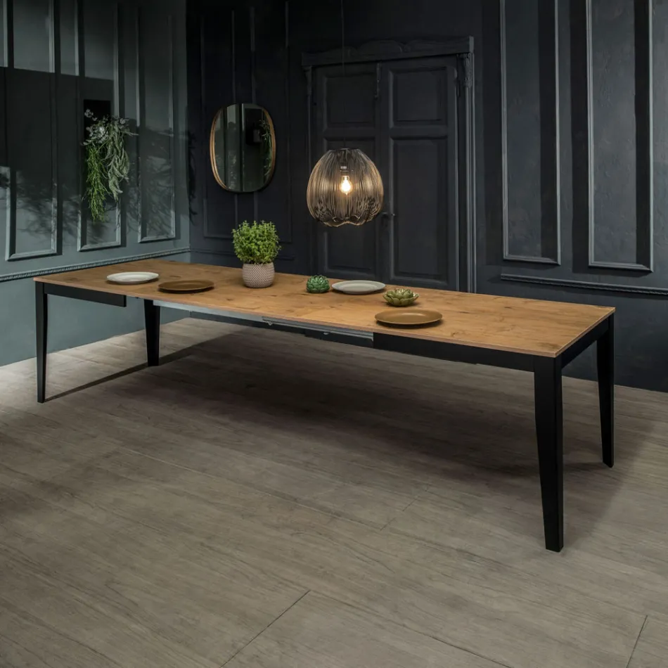 Tavolo Allungabile fino a 316 cm in Melaminico e Base in Metallo - Incenso Viadurini