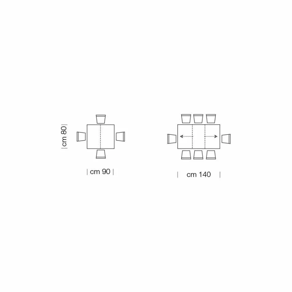 Tavolo Allungabile Fino a 470 cm in Legno Impiallacciato Made in Italy – Gordito Viadurini