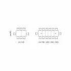 Tavolo Allungabile Fino a 470 cm in Legno Impiallacciato Made in Italy – Gordito Viadurini