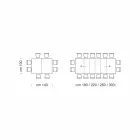 Tavolo Allungabile Fino a 470 cm in Legno Impiallacciato Made in Italy – Gordito Viadurini