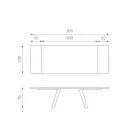 Tavolo allungabile impiallacciato rovere e metallo nero Travis Viadurini