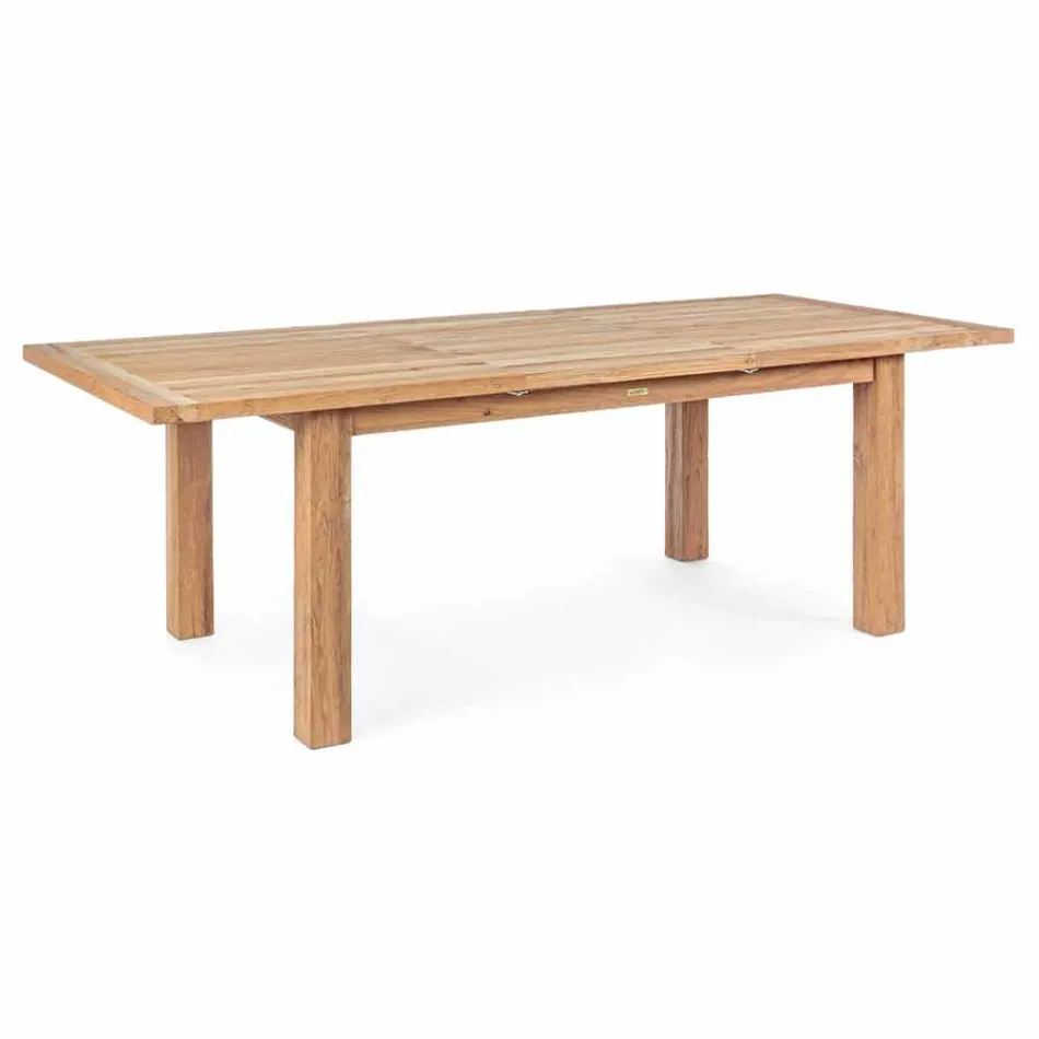 Tavolo Allungabile in Legno Design da Giardino per 6 Persone Homemotion - Hunter Viadurini