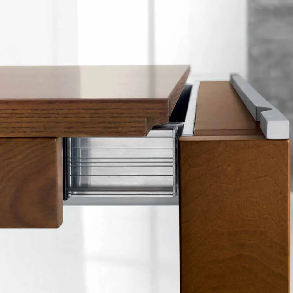 Tavolo Allungabile in Legno Frassino con Fasce Laterali in Frassino – Ketla Viadurini