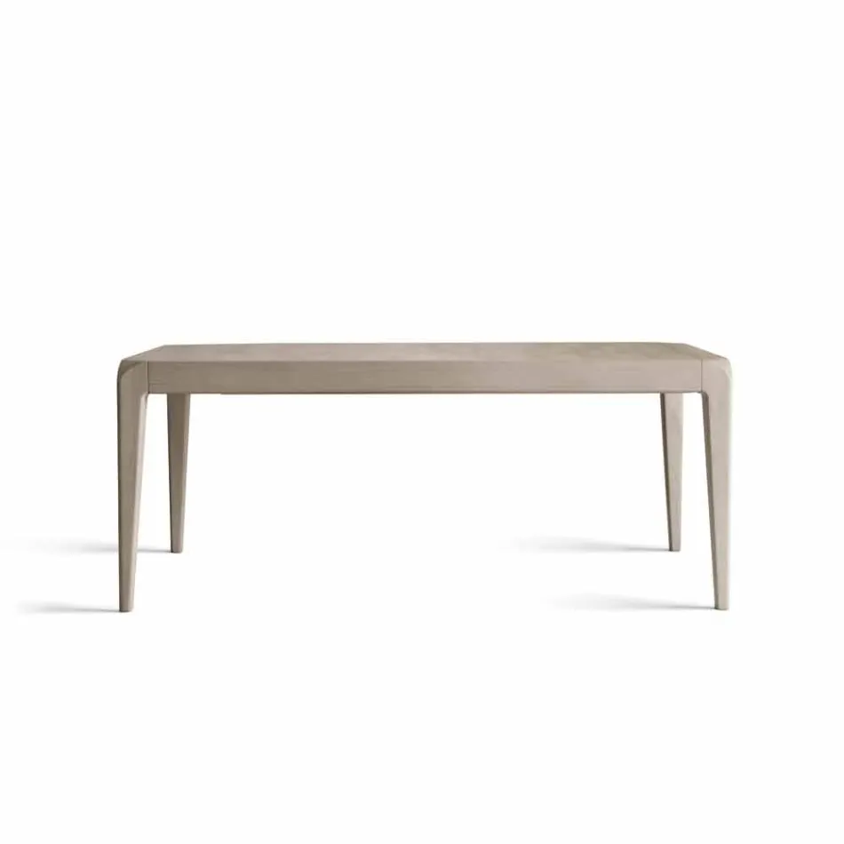 Tavolo allungabile in legno noce grigio naturale design moderno Matis Viadurini