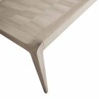 Tavolo allungabile in legno noce grigio naturale design moderno Matis Viadurini