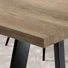Tavolo Allungabile in Melaminico di 2 Diverse Finiture Made in Italy - Tecna Viadurini