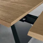 Tavolo Allungabile Lateralmente in Rovere Made in Italy -  Zerba Viadurini