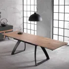 Tavolo allungabile moderno con gambe in metallo, Villongo Viadurini