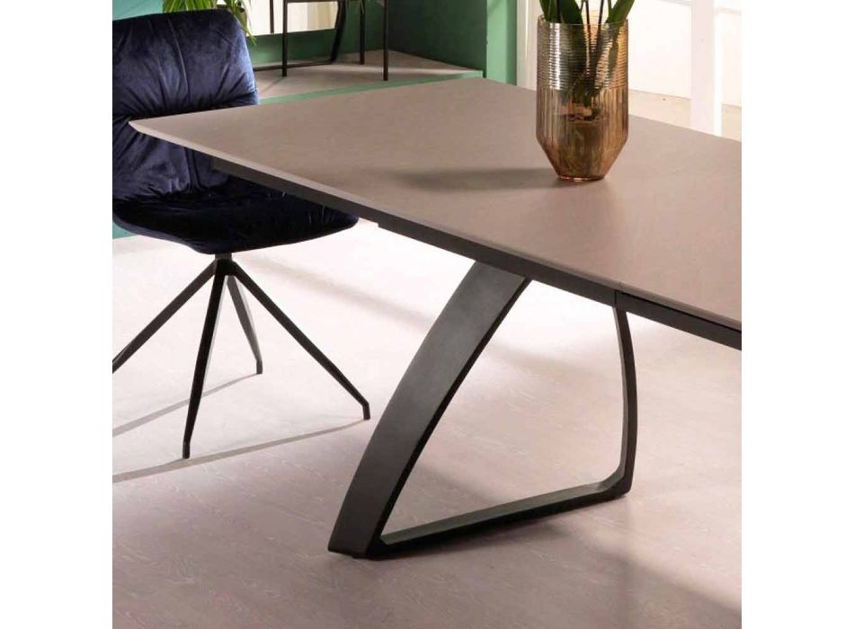 Tavolo allungabile moderno con gambe in metallo, Villongo Viadurini