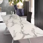 Tavolo allungabile moderno con gambe in metallo, Villongo Viadurini