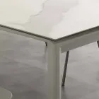 Tavolo allungabile moderno con piano in vetro ceramica Filadelfia Viadurini