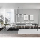 Tavolo Allungabile Moderno in Legno Nobilitato e Sottopiano in Ferro – Marella Viadurini