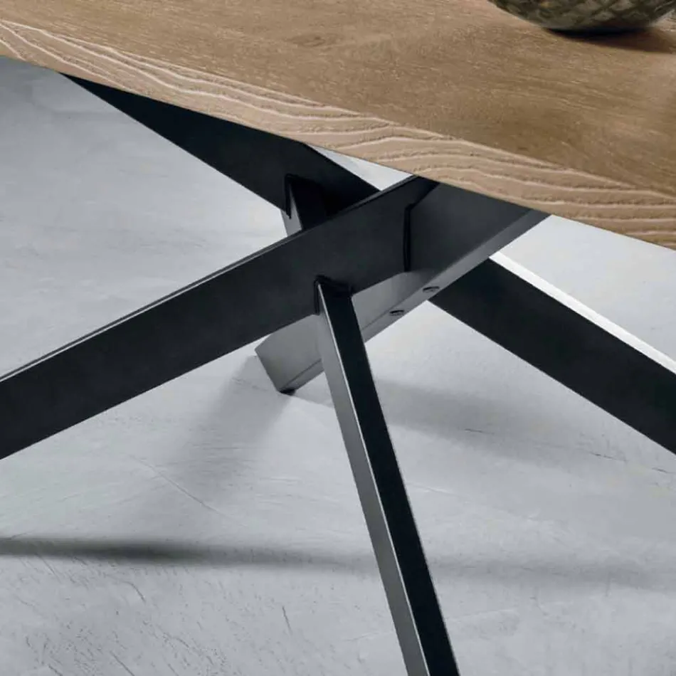 Tavolo Allungabile Moderno in Legno Rovere Made in Italy - Oncino Viadurini