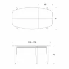 Tavolo Allungabile Pranzo in Legno Impiallacciato fino a 170 cm - Nutello Viadurini