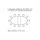 Tavolo Allungabile Rotondo da Soggiorno in Laminato Made in Italy - Dollars Viadurini