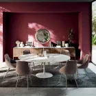 Tavolo Allungabile Rotondo da Soggiorno in Laminato Made in Italy - Dollars Viadurini