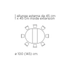 Tavolo Allungabile Rotondo da Soggiorno in Laminato Made in Italy - Dollars Viadurini