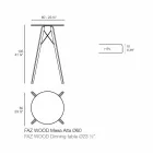 Tavolo Alto da Bar Rotondo Design in Legno e Hpl, 4 Pezzi - Faz Wood by Vondom Viadurini