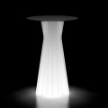 Tavolo Luminoso da Esterno con Base a LED e Piano in Hpl Made in Italy - Tinuccia